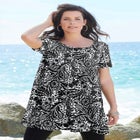 Plus Size Cotton Ultimate Scoopneck Swing Tunic image number null