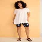 Plus Size Cotton Ultimate Scoopneck Swing Tunic image number null