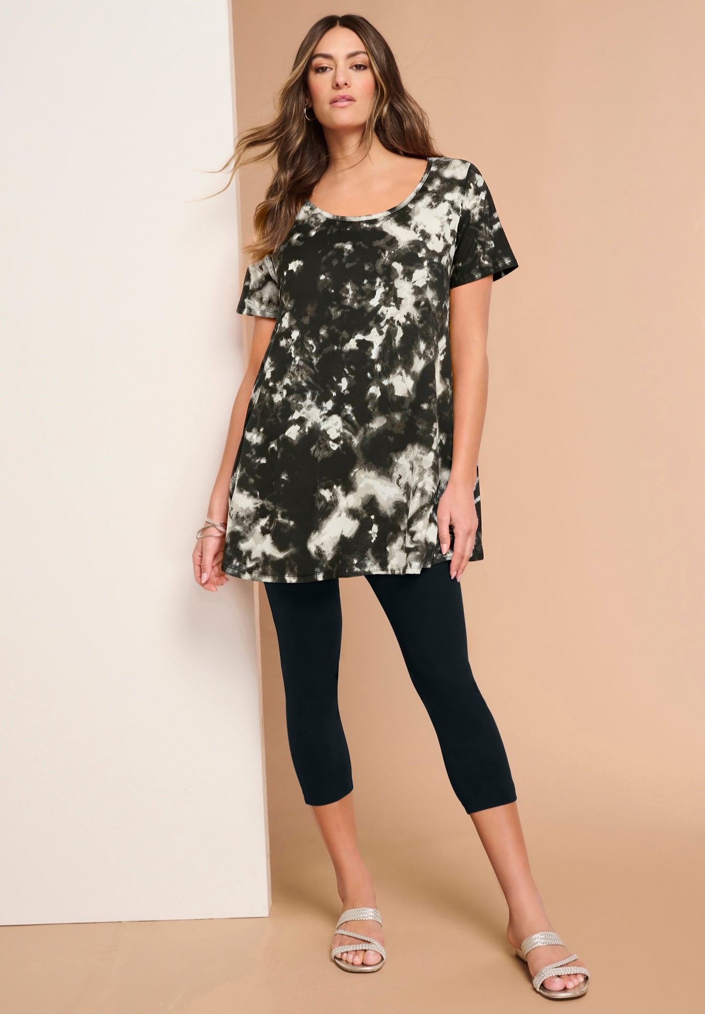 Plus Size Cotton Ultimate Scoopneck Swing Tunic image number 0