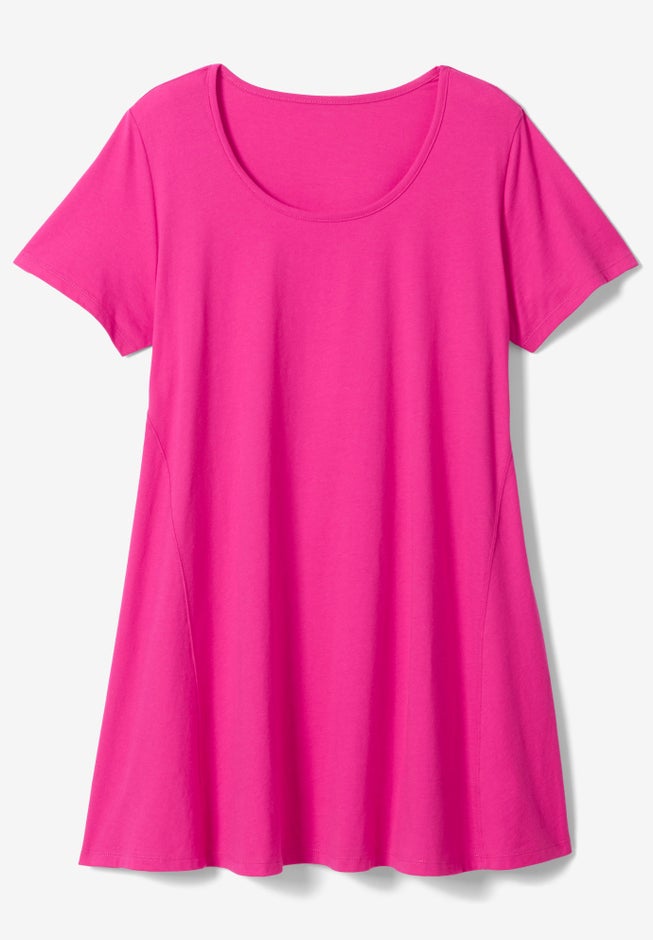 Plus Size Cotton Ultimate Scoopneck Swing Tunic image number 5