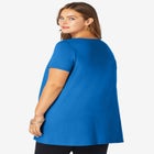 Plus Size Cotton Ultimate Scoopneck Swing Tunic image number 3