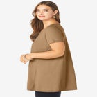 Plus Size Cotton Ultimate Scoopneck Swing Tunic image number null