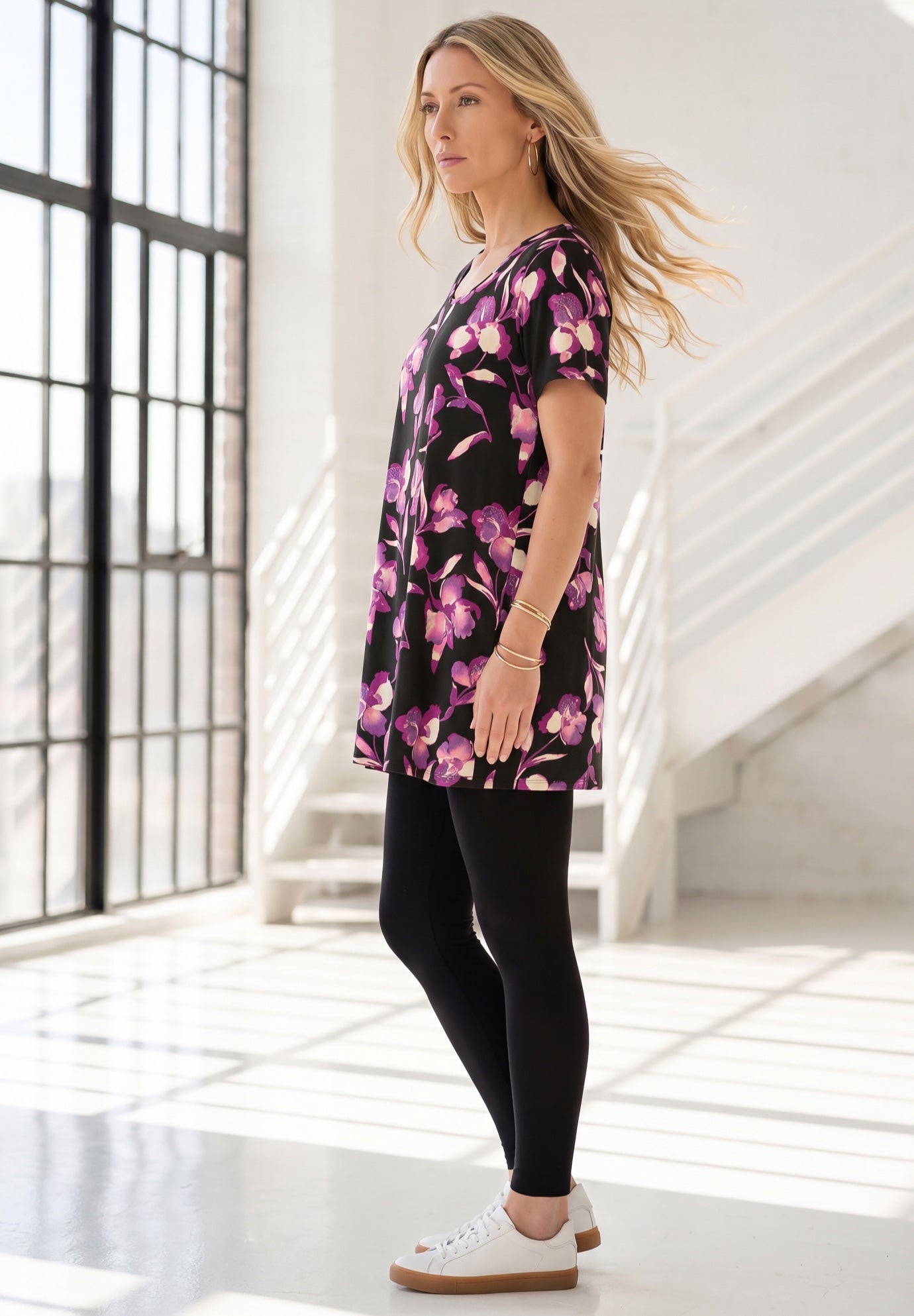 Plus Size Cotton Ultimate Scoopneck Swing Tunic image number 2
