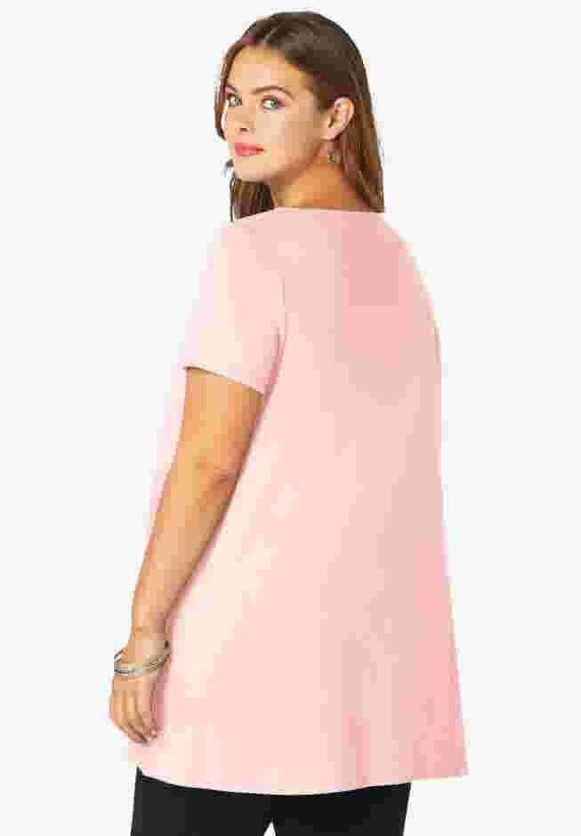 Plus Size Cotton Ultimate Scoopneck Swing Tunic image number 1