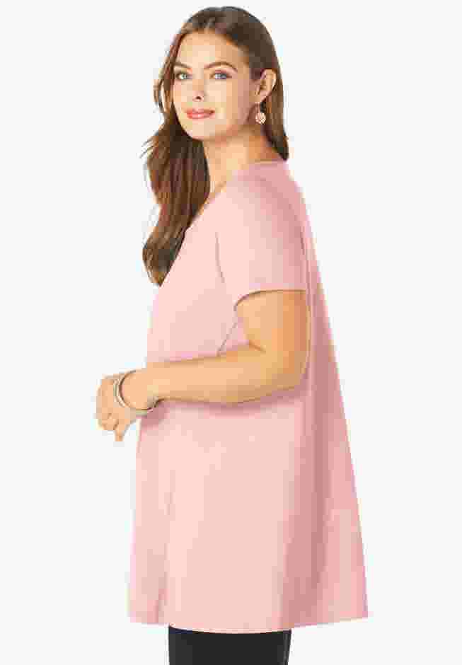 Plus Size Cotton Ultimate Scoopneck Swing Tunic image number 2