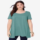 Plus Size Cotton Ultimate Scoopneck Swing Tunic image number null
