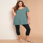 Plus Size Cotton Ultimate Scoopneck Swing Tunic image number null