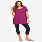 Plus Size Cotton Ultimate Scoopneck Swing Tunic image number null