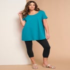 Plus Size Cotton Ultimate Scoopneck Swing Tunic image number null