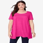 Plus Size Cotton Ultimate Scoopneck Swing Tunic image number null