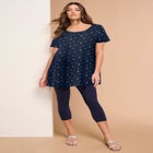Plus Size Cotton Ultimate Scoopneck Swing Tunic image number null