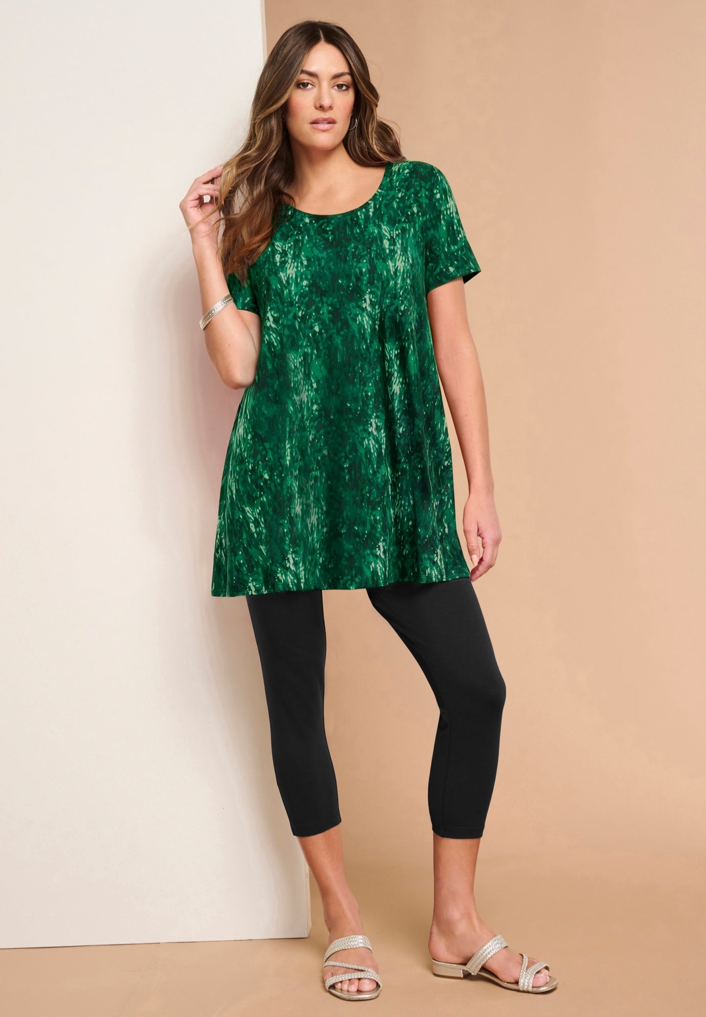 Plus Size Cotton Ultimate Scoopneck Swing Tunic image number 0