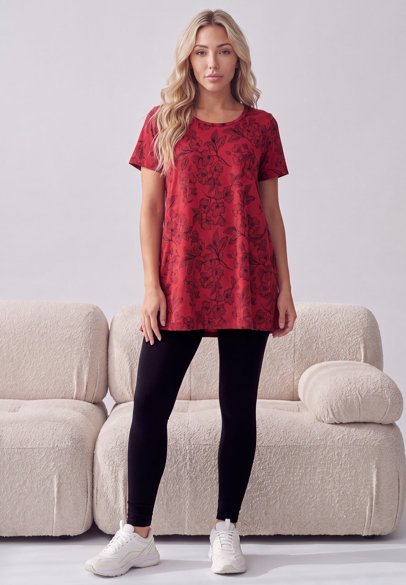 Plus Size Cotton Ultimate Scoopneck Swing Tunic image number 0