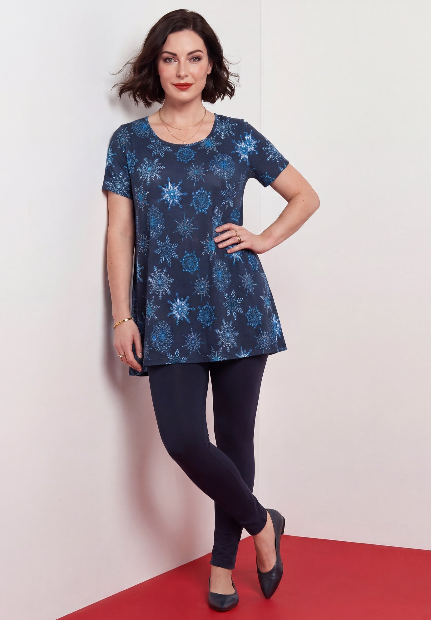 Plus Size Cotton Ultimate Scoopneck Swing Tunic image number 0