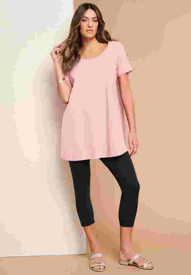 Plus Size Cotton Ultimate Scoopneck Swing Tunic image number 0
