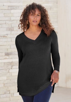 Plus Size CashMORE V-Neck Sweater
