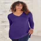 Plus Size CashMORE V-Neck Sweater image number null