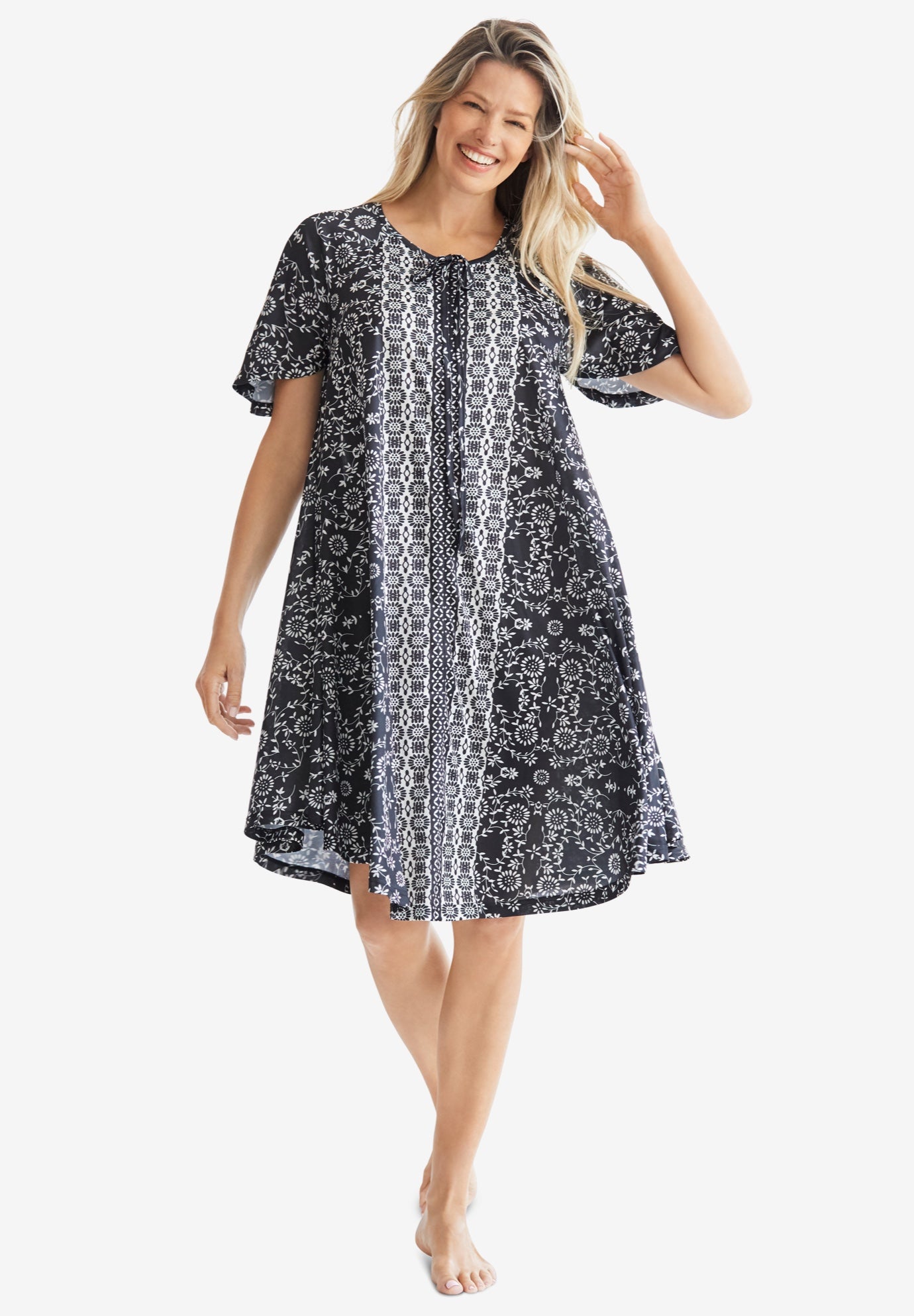 Short Sweeping Printed Lounger image number 0