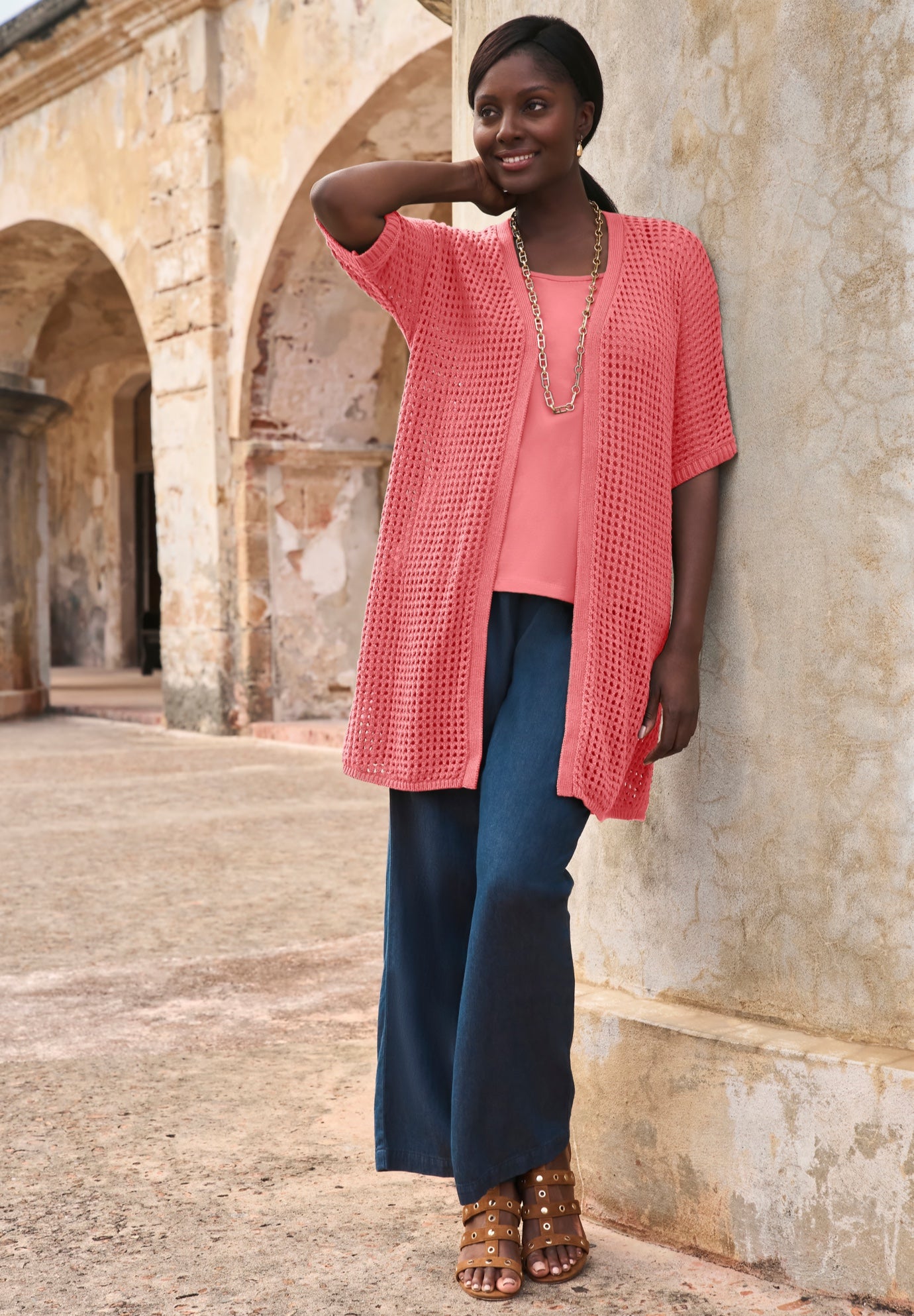 Crochet Long Cardigan image number 0