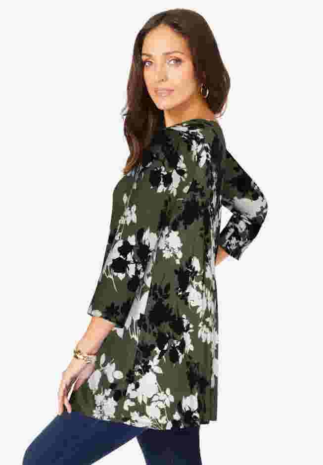 Stretch Knit Swing Tunic image number 1