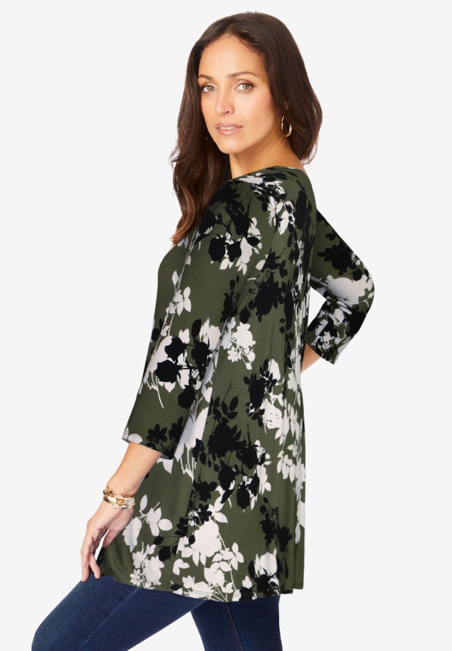 Stretch Knit Swing Tunic image number 1