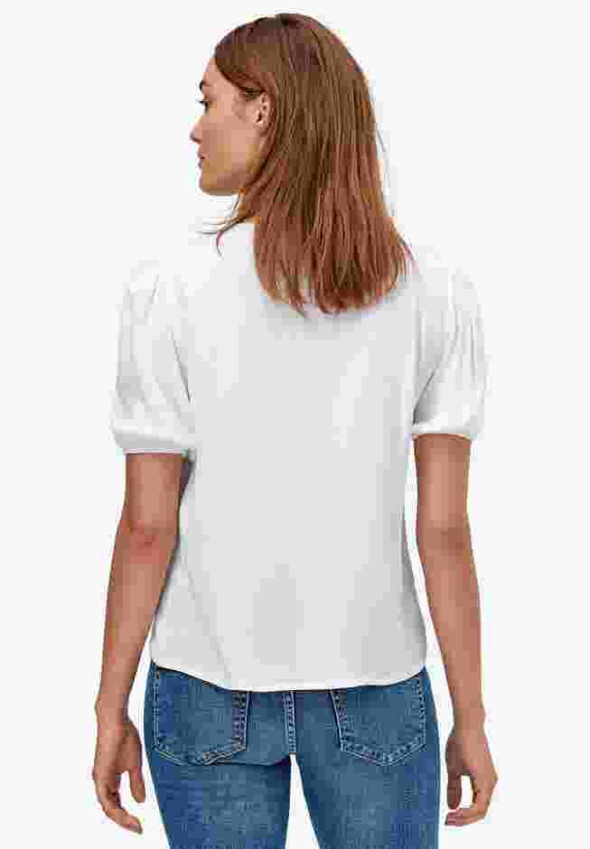 Contrast Button-Front Blouse image number 1
