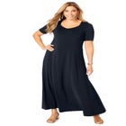 Stretch Knit Sweetheart Maxi Dress image number null