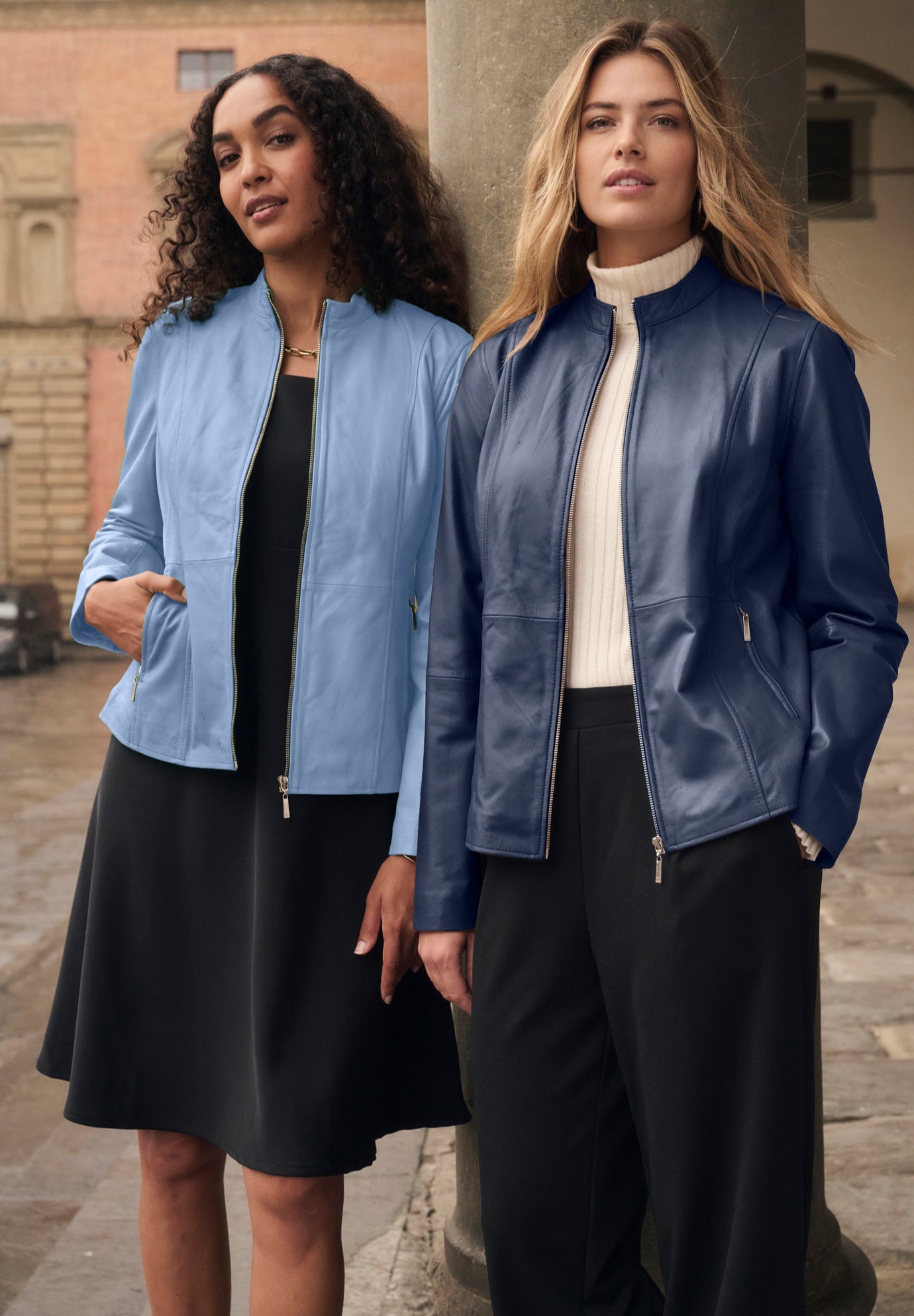 Zip Front Leather Jacket image number 1