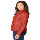 Zip Front Leather Jacket image number null