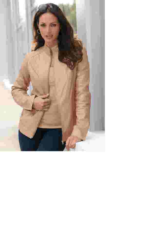 Zip Front Leather Jacket image number 0