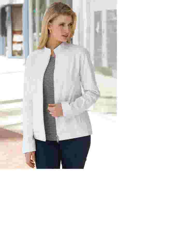 Zip Front Leather Jacket image number 0