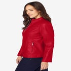 Zip Front Leather Jacket image number null