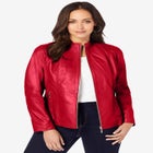 Zip Front Leather Jacket image number null