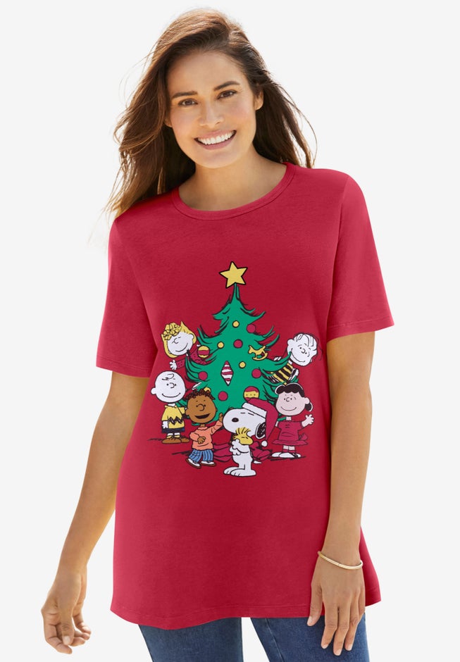 Peanuts Short Sleeve Christmas Friends Tee image number null
