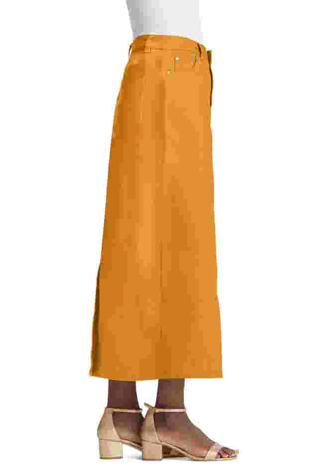 True Fit Stretch Denim Midi Skirt image number 2