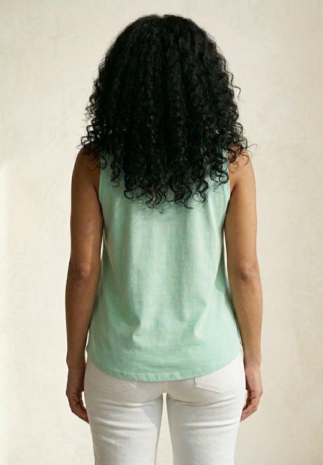 V-Neck Pointed Front Tank image number 1