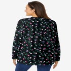 Perfect Printed Long-Sleeve Crewneck Tee image number 1