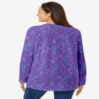 Perfect Printed Long-Sleeve Crewneck Tee image number null