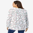 Perfect Printed Long-Sleeve Crewneck Tee image number 1