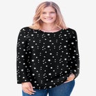 Perfect Printed Long-Sleeve Crewneck Tee image number 0