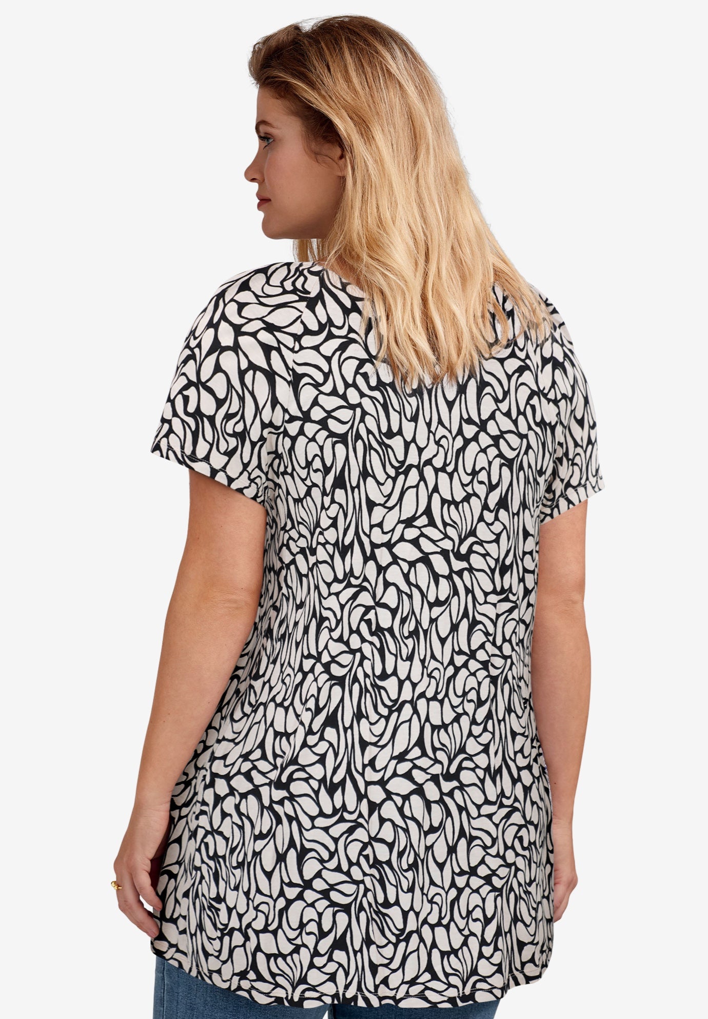 Shirred Scoop Neck Tunic image number 1