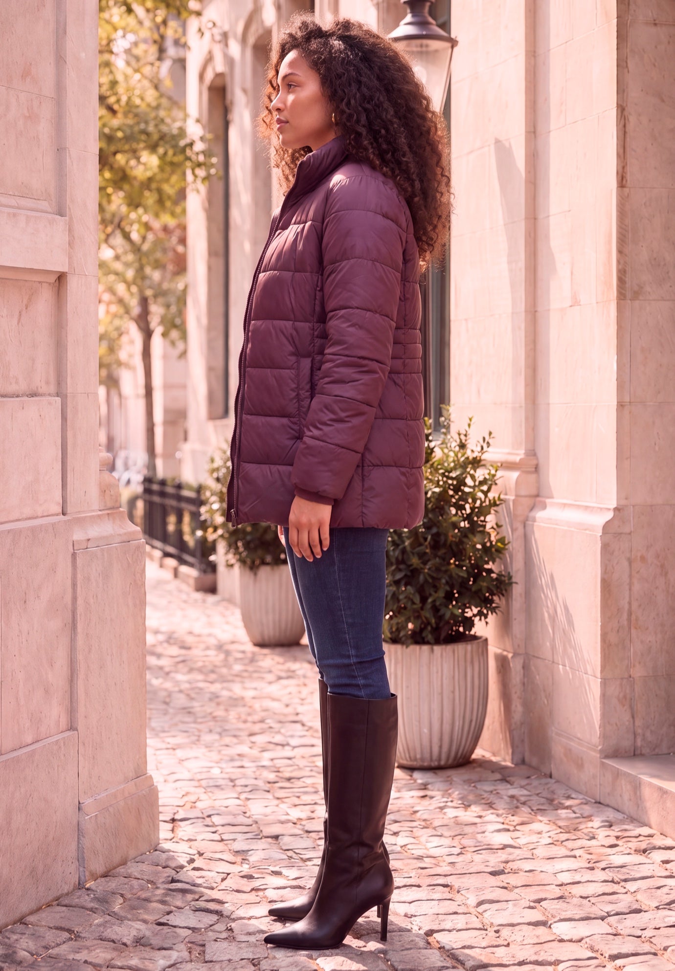 Plus Size Lightweight Quilted Jacket image number 1