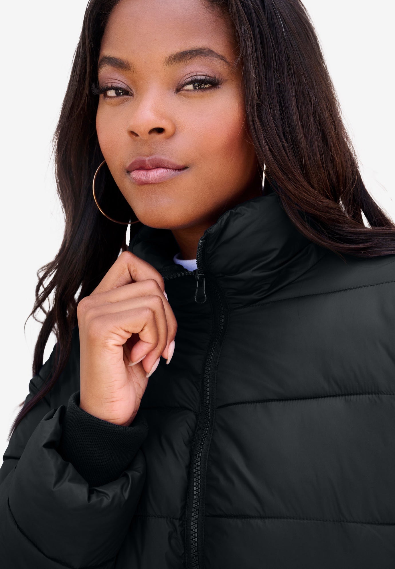 Plus Size Lightweight Quilted Jacket image number 1