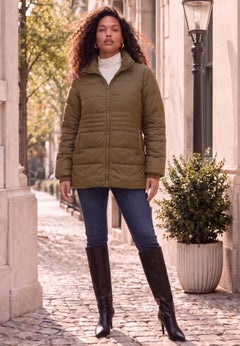 Plus Size Lightweight Quilted Jacket