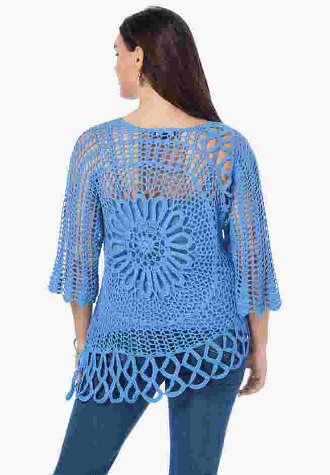 Starburst Crochet Sweater image number 1