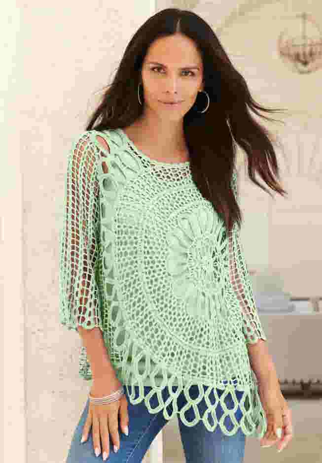 Starburst Crochet Sweater image number 3