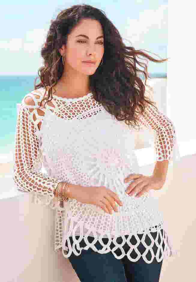 Starburst Crochet Sweater image number 0
