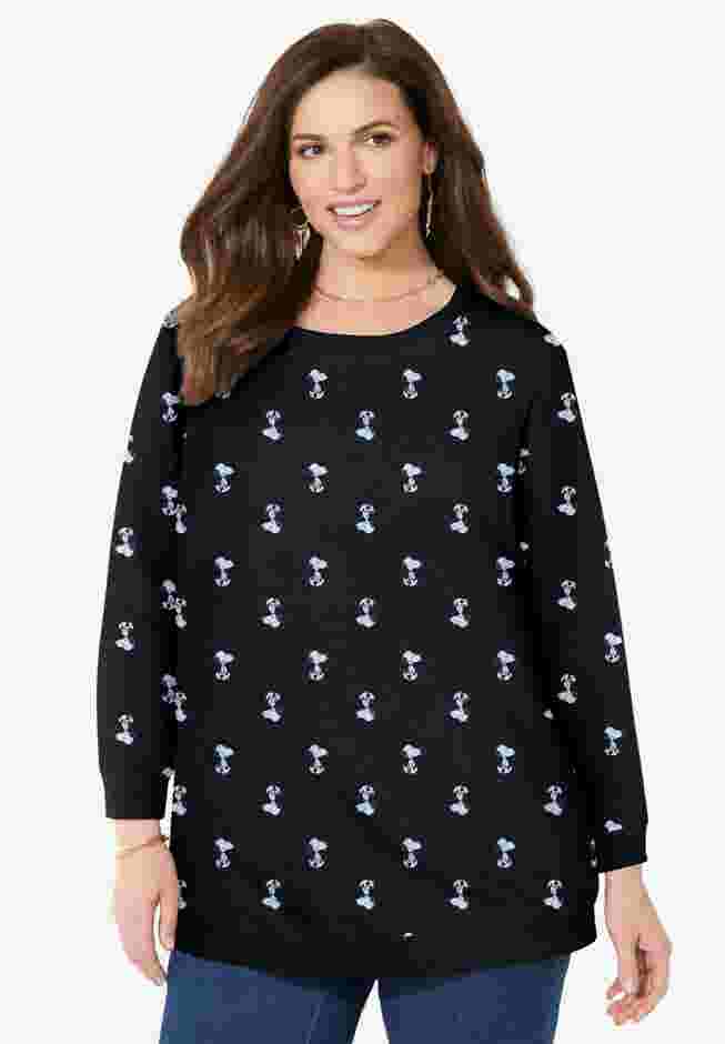 Snoopy All Over Print Fleece Sweatshirt image number 0