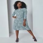 Stretch Cotton Boatneck Shift Dress image number null