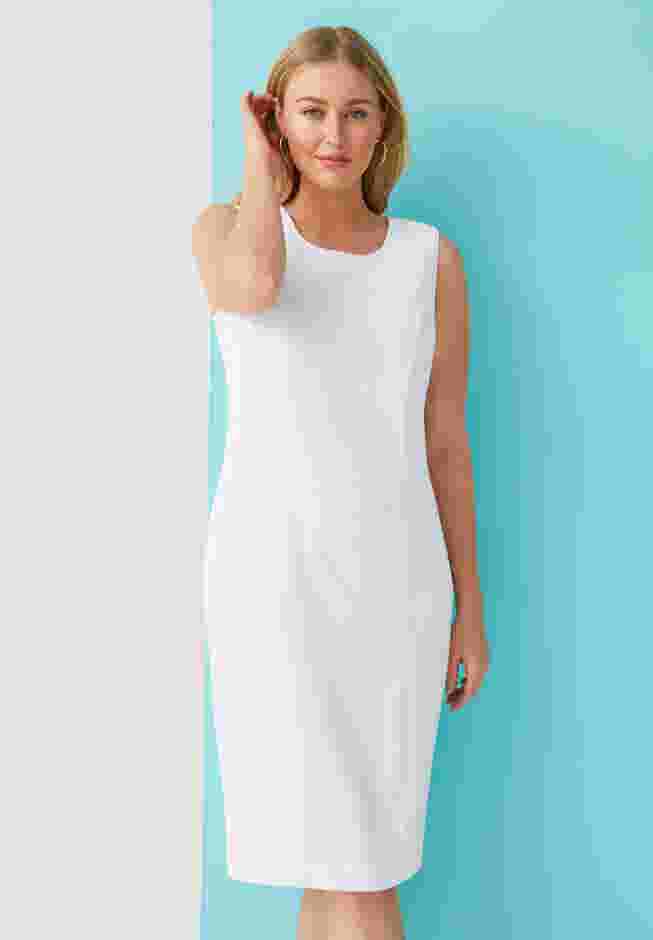 2-Piece Stretch Crepe Single-Breasted Jacket Dress image number 1